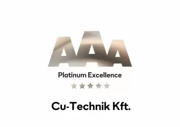 A Cu-Technik Kft. idén Platinum Excellence tanúsítványt kapott!